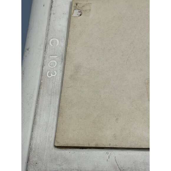 vintage ceramic framed La Mode illustree print shabby chic white gold mated READ - Picture 7 of 11